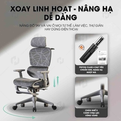 Ghế Làm Việc LS900 – Lưng Lưới, Tựa Đầu, Tay 3D, Chống Đau Lưng, Chống Mỏi Vai