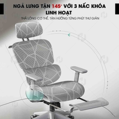 Ghế Làm Việc LS900 – Lưng Lưới, Tựa Đầu, Tay 3D, Chống Đau Lưng, Chống Mỏi Vai