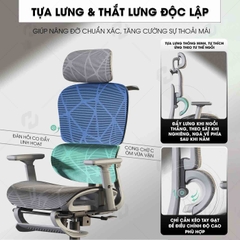 Ghế Làm Việc LS900 – Lưng Lưới, Tựa Đầu, Tay 3D, Chống Đau Lưng, Chống Mỏi Vai