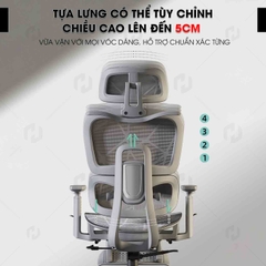 Ghế Làm Việc LS900 – Lưng Lưới, Tựa Đầu, Tay 3D, Chống Đau Lưng, Chống Mỏi Vai