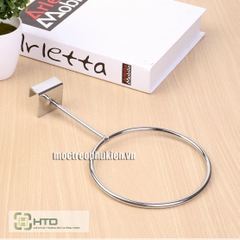 Móc vòng tròn trưng bày bóng dạng cài thanh hộp inox