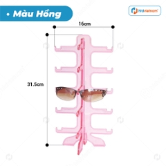 Giá trưng bày mắt kính mica để bàn - 5 Tầng đơn