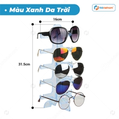 Giá trưng bày mắt kính mica để bàn - 5 Tầng đơn