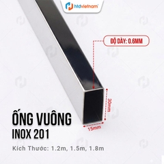 Thanh Inox 201 Hộp 15x30mm