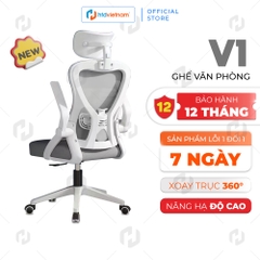 Ghế văn phòng giá rẻ HTD-V1, Vải lưới tựa đầu 3D thoáng khí, tăng giảm chiều cao linh hoạt