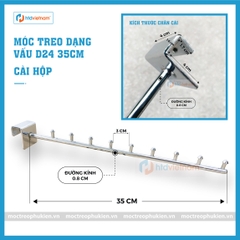 Móc treo quần áo inox dạng vấu D24