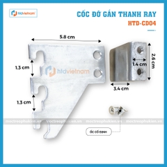 Cốc đỡ gắn thanh ray làm kệ treo quần áo