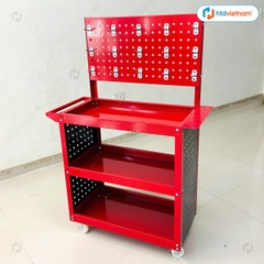 Xe đẩy dụng cụ 3 tầng HTD-10, tặng kèm 20 móc treo