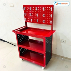 Xe đẩy dụng cụ 3 tầng HTD-10, tặng kèm 20 móc treo