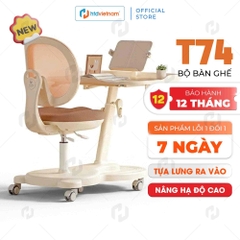 Bộ bàn học liền ghế chống gù T74