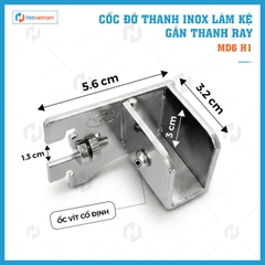 Cốc đỡ thanh inox MD6H1/ MD6H2 làm kệ gắn tường