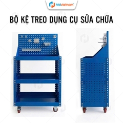 Bộ kệ treo dụng cụ sửa chữa có bánh xe