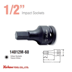 Bộ đầu khẩu lục giác Koken RS14012M/10-L60