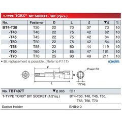 Đầu bits sao khẩu 1/2 BT4