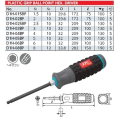 Bộ tô vít lục giác chìm đầu bi KTC TD1HBP5