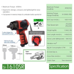 Súng xiết bu lông 1/2 Shinano SI-1610SR