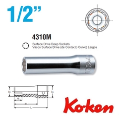 Đầu khẩu dài Koken 1/2 inch 4310M