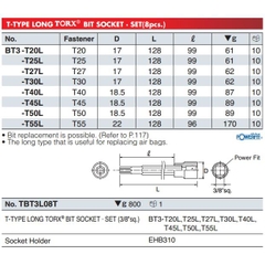 Đầu bits sao khẩu 3/8 BT3