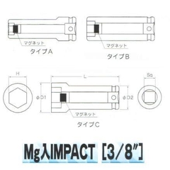 Đầu khẩu BiX 3/8 BP308MG50
