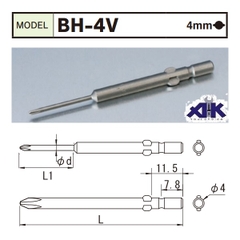 Đầu vặn vít 4 cạnh BiX BH-4V