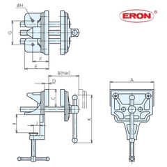 Ê tô kẹp bàn Eron HW6C