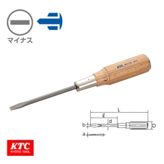 Tô vít dẹt cán gỗ KTC dòng MD