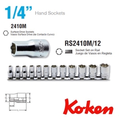 Bộ đầu khẩu Koken 1/4 inch RS2410M/12