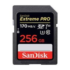 Thẻ nhớ SD Sandisk Extreme PRO 256GB 170mb/s (Chính hãng)