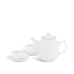Bộ trà 1,1L Jasmine Viền Vàng