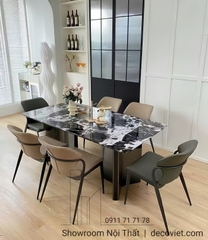 Bàn Ăn 6 Ghế Mặt Đá 2078S