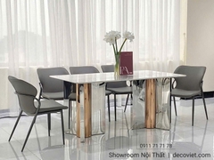 Bàn Ăn 6 Ghế Mặt Đá Cao Cấp 2506S