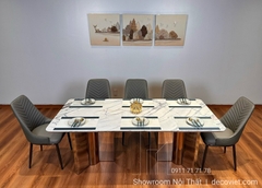 Bàn Ăn Mặt Đá 6 Ghế Nhập Khẩu 2012S