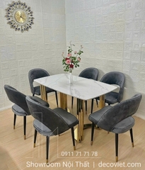 Bàn Ăn Mặt Đá 6 Người Hiện Đại 2412S