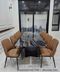 Bàn Ăn Mặt Đá Marble 10 Ghế 2040S