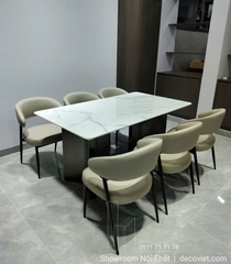 Bàn Ăn Mặt Đá Marble 6 Ghế 2836S