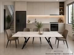 Bàn Ăn Mặt Đá Mở Rộng 2m3 2955S