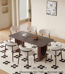 Bàn Ăn Mặt Gỗ 6 Ghế 2223S