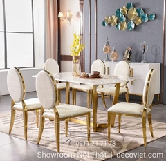 Bàn Ăn Tân Cổ Điển 6 Ghế 1534S