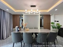 Bàn Ăn Thông Minh 10 Ghế Hiện Đại 2652S, bàn ăn thông minh mở rộng linh hoạt