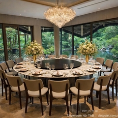 Bàn Ăn Tròn 20 Ghế Cao Cấp 2906S