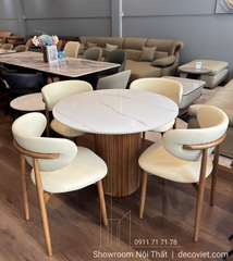 Bàn Ăn Tròn 4 Ghế Gỗ 2933S