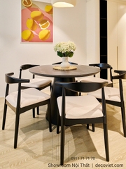 Bàn Ăn Tròn 6 Ghế Mặt Đá 2815S phù hợp mọi không gian