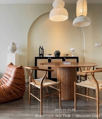 Bàn Ăn Tròn Gỗ 4 Người 2413S