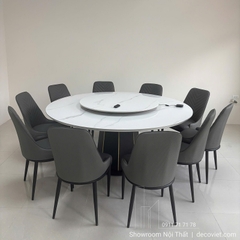 Bàn Ăn Tròn Mâm Xoay Điện Tự Động 2918S