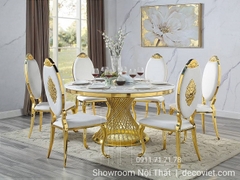 Bàn Ghế Ăn Tròn Tân Cổ Điển 1529S
