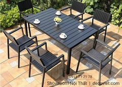 Bàn Ghế Ngồi Ngoià Trời 6 Người 2047T