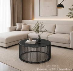 Bàn Sofa Mặt Đá Chân Sắt 494S