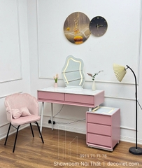 Bàn Trang Điểm Hiện Đại 148S màu hồng pastel cho phòng ngủ nữ tính