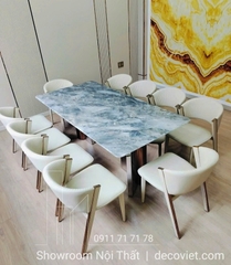 Bộ Bàn Ăn 10 Ghế Mặt Đá 2058S