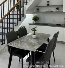 Bộ Bàn Ăn 4 Ghế 1m2 Giá Rẻ 2492S